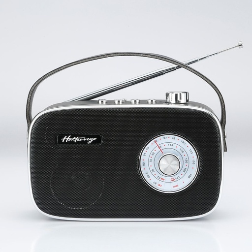 [0-HALRADBTNR] Radio Halterrego style rétro AM/FM, BT V5.0, lecteur USB et carte micro SD, 3w R