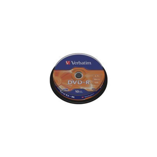 [43523] DVD-R AZO VERBATIM 4.7GB 16X MATT SILVER SURFACE SPINDLE DE 10