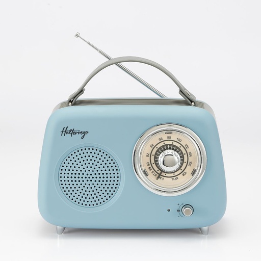 [0-HALRADRETRO2B] Enceinte/Radio rétro HALTERREGO , RMS 5W, Bluetooth, Radio FM, lecteur USB, Aux
