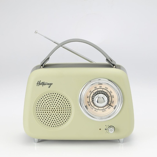 [0-HALRADRETRO2V] Enceinte/Radio rétro HALTERREGO , RMS 5W, Bluetooth, Radio FM, lecteur USB, Aux