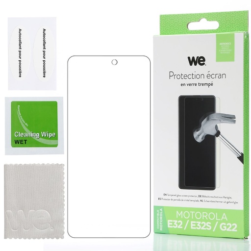 [WE009MOTOE32S] ***WE Verre trempé MOTOROLA MOTO E32 / E32S / G22