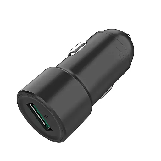[WEAC1USB18WN] Chargeur allume-cigare 1 port USB - 18W - 3A - Compatible QC 3.0 - noir