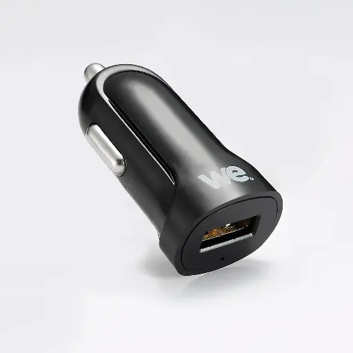 [WEAC1USB24N] Chargeur allume-cigare 1 USB 2.4A noir - format MINI indicateur lumineux