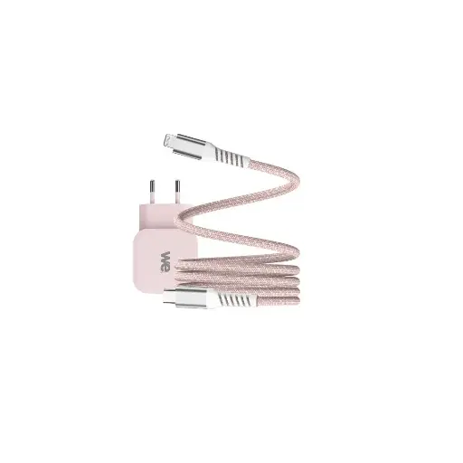 [WEALUSBCAPPMAG100RO] Bundle chargeur 1 port USB-C 20W + c ble USB-C/Lightning rose