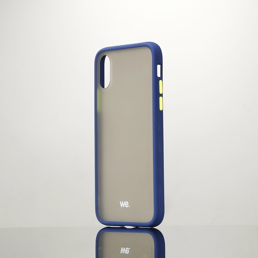 [WECOQRUBCOLORIXXSBL] ***We Coque de protection RUBBER APPLE IPHONE X / XS Bleu