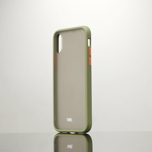 [WECOQRUBCOLORIXXSK] ***We Coque de protection RUBBER APPLE IPHONE X / XS Kaki