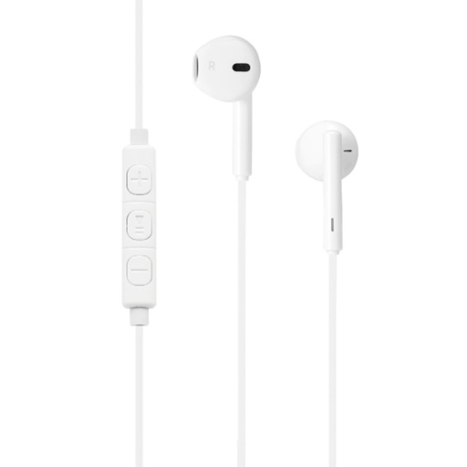 [WEINTRALIGHTNING2] Ecouteurs WE avec connecteur Lightning de couleur blanche. C ble 1,20, microphon
